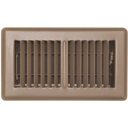 TRU AIRE 4 in. x 8 in. Brown Floor Register 150MB 04X08